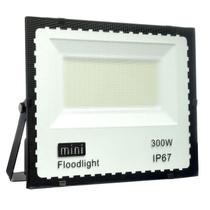 Refletor 300W LED SMD Slim Mini Holofote Branco Frio IP67 Bivolt - LED Force