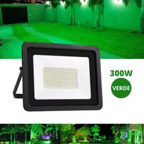Refletor 300W LED SMD Slim Mini Holofote Verde IP67 Bivolt