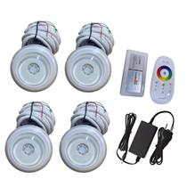 Refletor 4 Led Luminaria RGB Iluminação Piscina 6w Veico