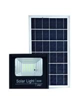 Refletor 50w + Painel Solar Led Ip67 Com Controle Remoto