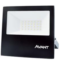 Refletor Avant Led Slim Preto 30W Bivolt 6500K Luz Branca