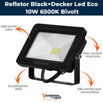 Refletor Black+Decker Led Eco 10W 6500K Bivolt