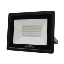 Refletor Blumenau de Led Slim 50W Verde Preto Bivolt