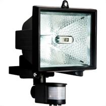 Refletor Brasfort Com Sensor Halogena 150W Preto 8902 Refletor Brasfort Com Sensor Halogena 150W Preto 8902