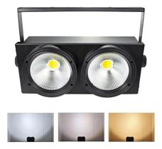 Refletor Brut Cob Led 200w Branco Quente E Frio Dmx Strobo