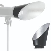 Refletor Cone Luz Oval Greika RFT-22 Bowens Para Flash e Led Estudio Refletor Cone Luz Oval Greika RFT-22 Bowens Para Flash e Led Estudio