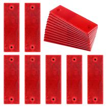Refletor de carro Swpeet, 20 peças de adesivos retangulares de plástico vermelho Refletor de carro Swpeet, 20 peças de adesivos retangulares de plástico vermelho