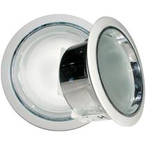 Refletor De Embutir 23cm Com Vidro Fosco E-27 2 Lamp. Max 60w Branco