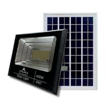 Refletor De Led 400W Solar Completo Placa Solar Controle IP66