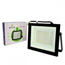 Refletor De Led Atus 100W. 6000K. 8000Lm Ip65 Preto Bivolt - 0422