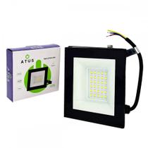 Refletor De Led Atus 50W. 6000K. 4000Lm Ip65 Preto Bivolt - 0421 Refletor De Led Atus 50W. 6000K. 4000Lm Ip65 Preto Bivolt - 0421