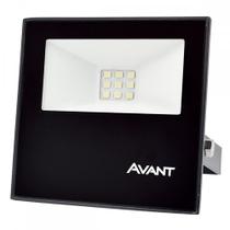 Refletor De Led Avant Slim 10W. 6500K. 750Lm Ip65 Preto Bivolt