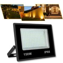 Refletor De Led Externo 150w Branco Quente 3000k Ip66
