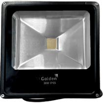 Refletor De Led Golden Fit Preto 30W. 2700K Verde