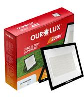 Refletor De Led Preto 200w 6500k Ourolux Bivolt Refletor De Led Preto 200w 6500k Ourolux Bivolt