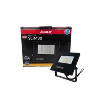 Refletor De Led Slim 30w 3000k Bivolt Amarelo Avant