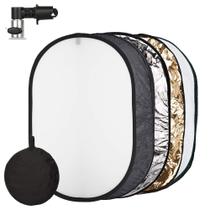 Refletor de luz fotográfica FIEWSZIHU 60x90cm 5 em 1 com bolsa e clipes Refletor de luz fotográfica FIEWSZIHU 60x90cm 5 em 1 com bolsa e clipes
