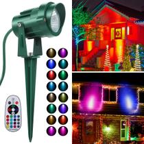 Refletor de Natal Fovths 12W RGBW ao ar livre com controle remoto
