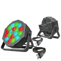 Refletor Digital Para Festas Bivolt 18 Led Rgb Mini Flat Par Light Bivolt Ajustável