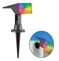 Refletor Ecoforce Solar 6 Led 50x Mais Forte Colorida Spot Jardim Chão Parede Luminária Refletor Ecoforce Solar 6 Led 50x Mais Forte Colorida Spot Jardim Chão Parede Luminária