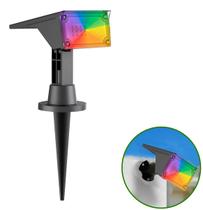 Refletor Ecoforce Solar 6 Led 50x Mais Forte Colorida Verde Amarela Vermelha Spot Jardim Chão Parede Luminária