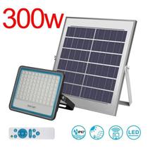 Refletor Energia Solar Led Slim Iluminacao placa Luminária controle remoto 300w