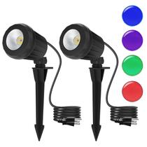 Refletor externo Holeva 6500K LED RGBP IP67 120V, pacote com 2 Refletor externo Holeva 6500K LED RGBP IP67 120V, pacote com 2
