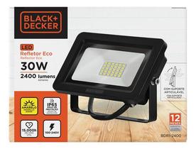 Refletor Externo Jardim ECO LED Black+Decker Luz Amarela 30W IP65 3000K 100-240V