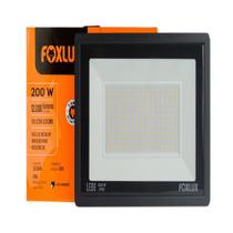 Refletor Foxlux Led 200W 6,5K 30000H Preto