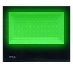 Refletor Holofote 100w Luz Verde A Prova D' Agua Bivolt Jardim Garagem Quintal