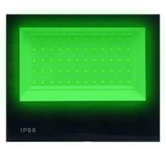 Refletor Holofote 100w Luz Verde A Prova D' Agua Bivolt Jardim Garagem Quintal