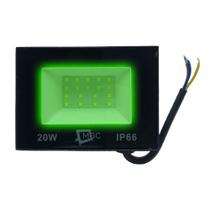 Refletor Holofote 20W Luz Verde A Prova D' Agua