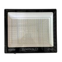 Refletor Holofote 400w Carcaça Preto Ip66 Alta Bivolt Slim Jardim Até 80% Economia de Energia Comercio