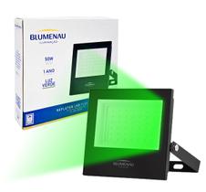 Refletor Holofote 50w Prova Dágua Luz Verde Ip66 Jardim