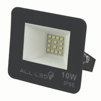 Refletor Holofóte LED 10W IPP 66 SMD 3000 Bivolt Segurança - All led