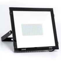 Refletor Holofote Led 200w Smd Branco Frio Bivolt Iluminação Residencial Jardim Quadra - Super Led