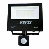 Refletor Holofote LED 30w Slim C/ Sensor DNI6035 Preto - DNI