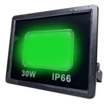 Refletor Holofote Led 30w Verde Bivolt Aprova D' Agua Ip66