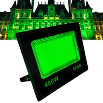 Refletor Holofote Led 400w Luz Verde Decoração Jardim