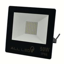 Refletor Holófote LED 50W IP66 SMD 3000k Bivolt Alto Brilho - All Led