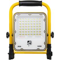 Refletor Holofote Led C/ Bateria Recarregável Portátil 100W