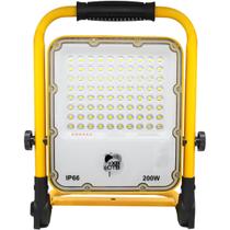 Refletor Holofote Led C/ Bateria Recarregável Portátil 200W