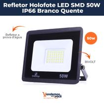 Refletor Holofote LED SMD 50W IP66 Branco Quente