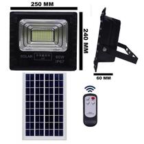 Refletor holofote led solar smd 60w 6500k(branco frio)c/ placa Refletor holofote led solar smd 60w 6500k(branco frio)c/ placa