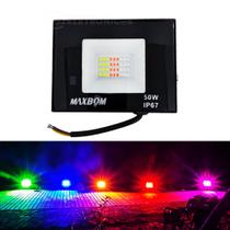 Refletor Holofote RGB 50W LED 16 Opções de Cores Com Controle Remoto 609713