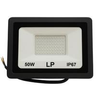 Refletor Holofote Smd Slim Lp Ip67 50w Bivolt Prova Dagua Luz Quente