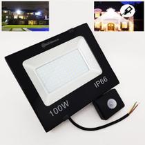Refletor Holofote Super Led 100w Com Sensor Presença LED100W