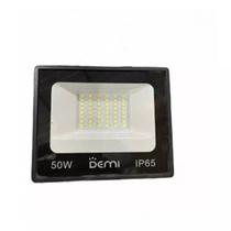 Refletor Holofote Super Led 50w Bivolt Branco Frio Demi