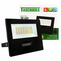 Refletor Holofote Taschibra TR LED 30W Slim 6500K Preto Bivolt Resistente à Água Ambientes Externos (Luz Branca Fria)