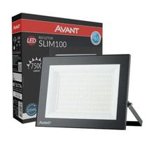 Refletor Led 100w Bivolt Branco Frio 6500k - PROVA D'AGUA - Avant